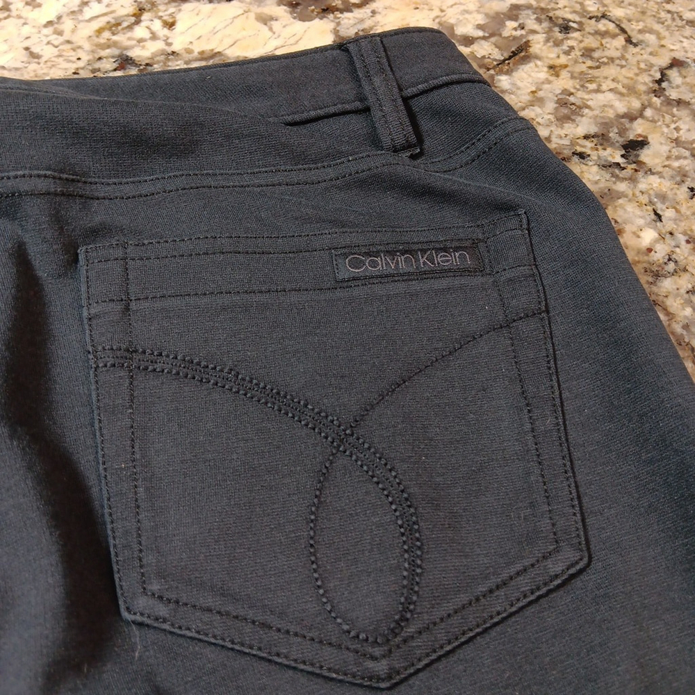 Size 8 X 27 Calvin Klein Jeggings Black Stretchy Womens Hemmed - Picture 11 of 12